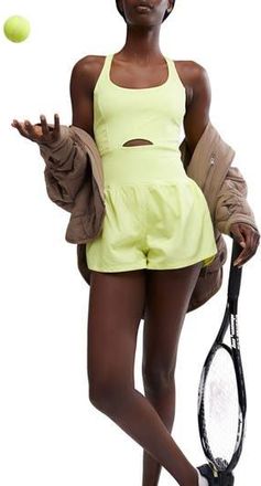 Free People FP Movement Righteous Runsie Romper in Sour Citrus at Nordstrom Rack, Size X-Large