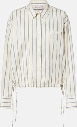 Moncler Camisa de algod&oacute;n y seda a rayas