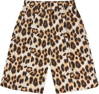 Munthe Luipaardprint Knielange Shorts - Dames - Bermuda - Veelkleurig - XS - Korte Broeken