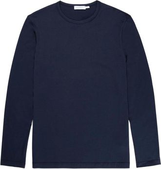 Sunspel Long Sleeve Tops - Heren - Longsleeves - Blauw - XL - Tops
