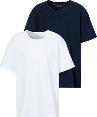 HUGO BOSS Rundhalsshirt BOSS B-TShirtRN 2P Comfor, Herren, Gr. 4XL, blau (open blau 461), Single Jersey, Obermaterial: 100% Baumwolle, unifarben, Basic, Rundhal