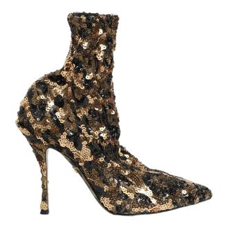 Dolce & Gabbana Heeled Boots, female, Yellow, Size: 9 US Sock Ankle Boots