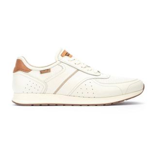 Pikolinos Schoenen, Heren, Wit, 44 EU, Leer, Elegante leren sneakers - Off White