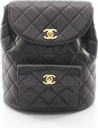 Chanel Black Leather Backpack (Pre-Owned)