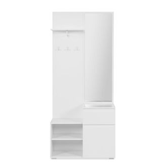 Calicosy Armario de entrada blancos con 1 puerta y 1 caj&oacute;n h195 cm
