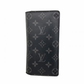 Louis Vuitton Black Gray Long Wallet (Bi-Fold) (Pre-Owned)