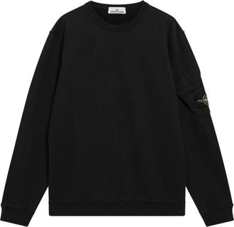 Stone Island Felpa - Heren - Sweatshirts - Zwart - M - Katoen - Hoodies & sweatvesten