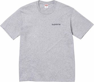 SUPREME NYC Logo T-Shirt Grey Black SUP-FW23-256