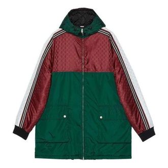 Gucci GG Jacquard Nylon Jacket Green Red 590746-Z4039-6705