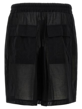 Rick Owens Mens Black Cotton Bermuda Shorts