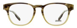 Ermenegildo Zegna EZ5261 Keyhole Square Eyeglasses - Brown