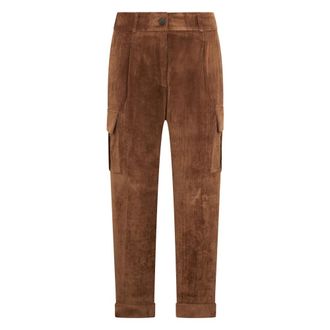 PESERICO Broeken - Dames - Vrijetijds broeken - Bruin - M - Broeken