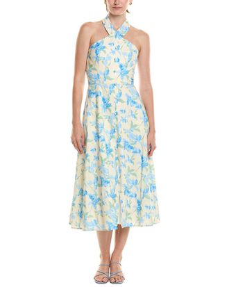 Hutch Wally Linen-Blend Midi Dress
