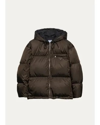 Prada Re-Nylon Hooded Down Jacket