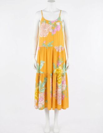 Z Supply Laila Floral Maxi Dress In Yellow