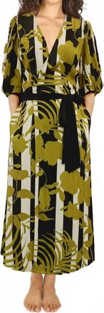 Traffic People Archive Poppy Midi Dress In Black Olive