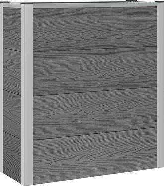 vidaXL Arriate Elevado Gris 75 X 30 X 82 Cm Wpc Y Aluminio Vidaxl