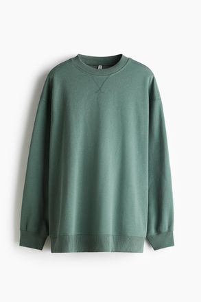 H&M Oversized Sweatshirt - Mattgr&uuml;n