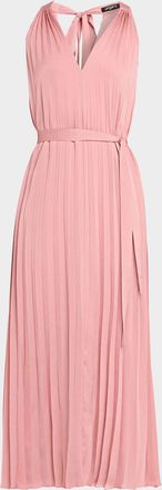 Emanuel Ungaro Susan Sleeveless Pleated Midi Dress
