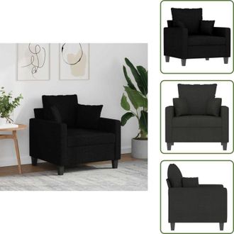 vidaXL Design moderno - vidaXL Poltrona Nera 60 cm in Tessuto - Poltrona per casa