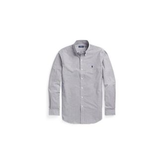 Polo Ralph Lauren Katoenen overhemd met geborduurd logo - Heren - Casual Overhemden - Grijs - M - Katoen - Overhemden
