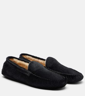 The Row Lucca calf hair loafers