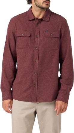 O'Neill Regent Solid Cotton Flannel Button-Up Shirt in Chocolate at Nordstrom, Size Xx-Large