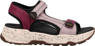 Taos Womens Super Slide Sandals In Plum Embossed Leather/nylon