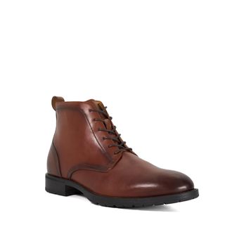 Dune London Mens Carrsons - Leather Lace-Up Ankle Boots - Brown - Size UK 11