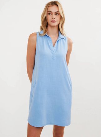 Bella Dahl Sleeveless A Line Dress In Tidal Blue