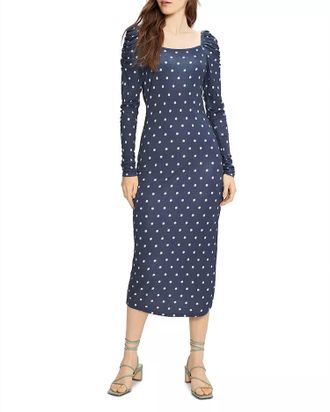 Ted Baker Meegwin Ditsy Spot Jersey Dress In Blue