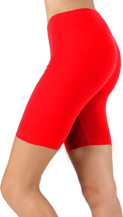 Generic Shaposh Fashion Womens Cycling Over-Knee Shorts Dancing Super Stretch - Ladies Dancing Walking Running Gym Biker Active Casual Sports Yoga Pants (Red,
