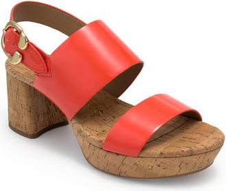 Aerosoles Camera Platform Sandal in Orange at Nordstrom, Size 9.5