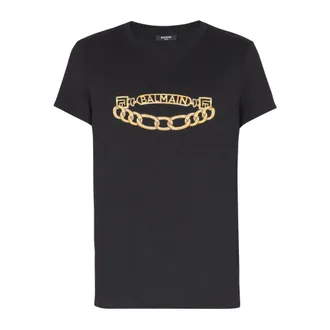 Balmain Cha&icirc;nes-print T-shirt