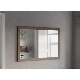 Dmora Espejo Isonzo, Forma Rectangular, Para Colgar, Estructura De Vidrio, 110x68h Cm, Color Marr&oacute;n Bronce