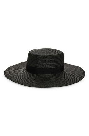 Nordstrom Rack Structured Boater Hat in Black at Nordstrom Rack