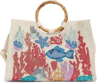 Collection XIIX Beaded Sea Tote in Natural at Nordstrom Rack