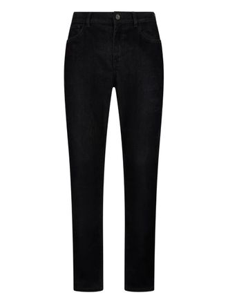 Roberto Cavalli logo-detail jeans - men - Cotton/Cotton/Polyester/Spandex/Elastane - 32 - Black