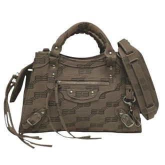 Balenciaga Pre-owned Handbags, female, Brown, Size: ONE SIZE Pre-owned Neo Classic City XS Cotton Tote Bag