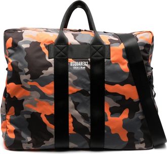 Dsquared2 camouflage-print zip-up bag - men - Nylon - OS - Black