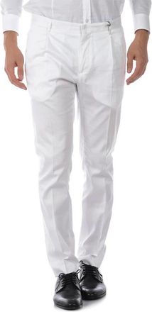 Daniele Alessandrini Jeans - Heren - Chinos - Wit - M - Katoen - Broeken