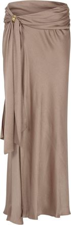 Blumarine Gonna lunga con anello - Toni neutri