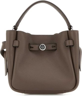Tory Burch Taupe Romy Mini Bucket Bag