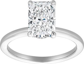 LuvMyJewelry Tia 14K Gold Radiant Lab Grown Diamond Hidden Halo Ring - 2.1 Ct in 14K White Gold at Nordstrom, Size 5.5