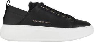 Alexander Smith Wembley Donna in zwart leer en voering van imitatiebont - Dames - Sneakers - Zwart - 37 EU - Leer - Schoenen