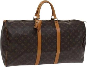 Louis Vuitton Pre-owned Weekend Bags, female, Brown, Size: ONE SIZE Pre-owned Canvas Weekend Bag
