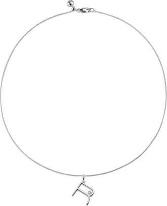 Monica Vinader Lab Grown Diamond Initial Pendant in Sterling Silver R at Nordstrom