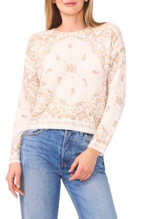 Halogen Bandana Crop Sweater in Coastal Beige at Nordstrom Rack, Size X-Large