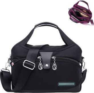 Generic Blaciokamith Soft Side Lightweight Underseat Tote Bag, Anti Theft Waterproof Carry-On, Crossbody Travel Purse for Women (Black)