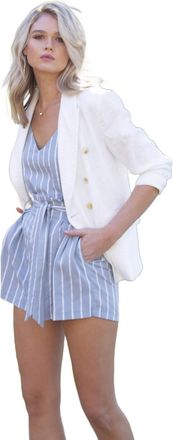 Bishop + Young Striped Cami In Mist Blue